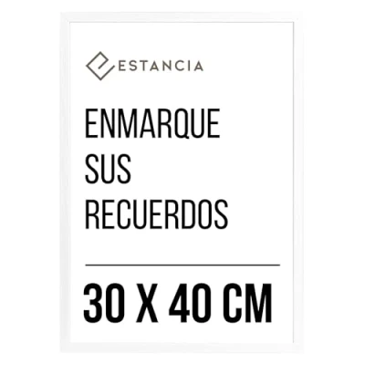 Imagen de Estancia Marco De Fotos Madera Blanco 30x40 cm Con Vidrio acrílico Irrompible Moderno
