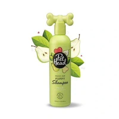 Imagen de PET HEAD Mucky Puppy Champú para cachorros 300ml Aroma de Pera. perros hipoalergénico con Ingredientes Naturales. Fórmula suave y mayores 8 semanas edad
