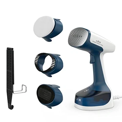 Imagen de Calor Access Steam Easy Vaporizador para ropa, 1400 W, flujo de vapor 25 g/min, tiempo calentamiento 15 segundos, cepillos microfibra antipolvo, tejidos gruesos, delicados, gancho