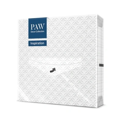 Imagen de PAW Serviettes Papier Gaufrées 3 Plis (33 x 33 cm) I Lot de 20 Parfait pour les Fêtes, Mariages, la Communion en Structuré Inspiration Modern (white)