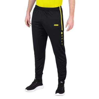 Imagen de JAKO Active Pantalones deportivos, Hombre, Talla: 46/48, Schwarz/neongelb