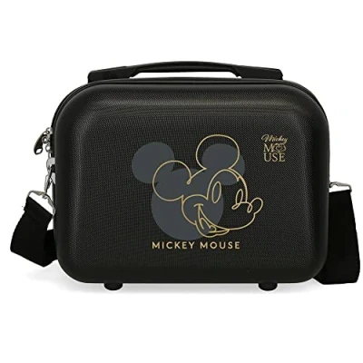 Imagen de Disney Mickey Outline Neceser Adaptable con Bandolera Negro 29x21x15 cms Rígido ABS 9,14L 0,6 kgs