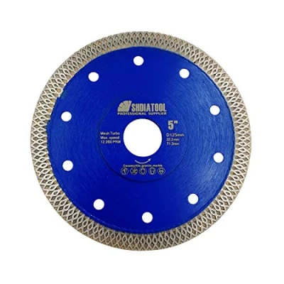Imagen de SHDIATOOL Disco de corte diamante 125 mm, hoja sierra turbo malla en X superfina para azulejos, mármol, cerámica, porcelana