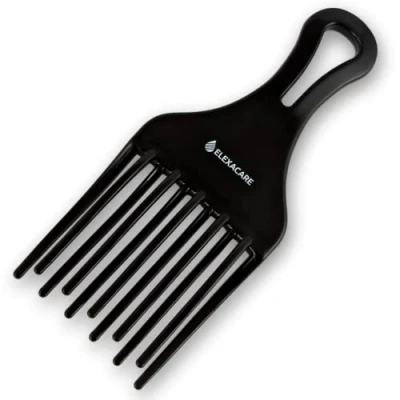 Imagen de ELEXACARE Peine Afro para rizar, color negro, dentado ancho rizos y pelo largo…