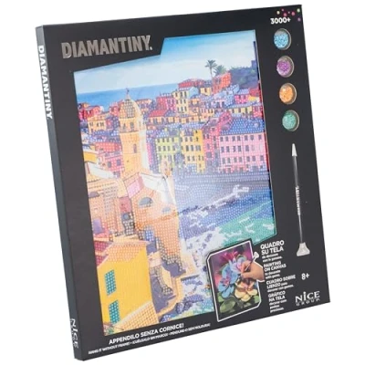 Imagen de DIAMANTINY Level Up Cuadro Creative Art, kit de pintura diamantes, crea el mosaico Cinque Terre