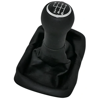 Imagen de AERZETIX C42417 Pomo, funda y marco para palanca de cambios con 6 velocidades compatible VW New Beetle 1998 2011