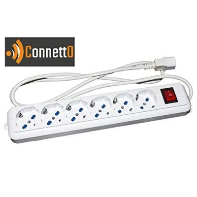 Imagen de Connetto Multirendimiento para Grupos de Continua con 6 Tomas triples 10/16 A Enchufe IEC C14