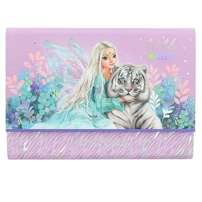 Imagen de Depesche 12708 TOPModel Fantasy Tiger Juego de papelería en carpeta abanico, incl. 24 hojas con membrete 3 diseños y sobres