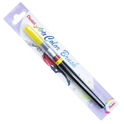 Imagen de Pentel color Brush Pincel recargable, amarillo