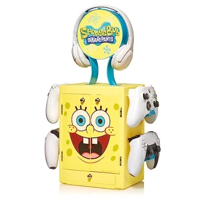 Imagen de Numskull Taquilla de juego inspirada en Bob Esponja para 4 mandos 10 juegos 1 auricular