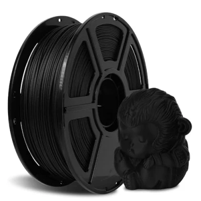 Imagen de FLASHFORGE Filamento de Fibra Carbono PLA 1.75mm, Reforzado para Impresora 3D, Carrete 1KG, Alta Resistencia y a la Abrasión (PLA CF Negro)