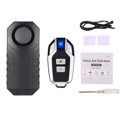 Imagen de Mengshen Alarma para Bicicleta Y Motocicleta, Antirrobo Inalámbrica, IP55 A Prueba De Agua 113 db (Control Remoto Incluido)