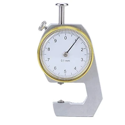 Imagen de Fafeicy Calibrador de espesor con 0 10 mm Rango medición, herramienta medición precisión esfera redonda, cabezal punta plana, para medir el piezas trabajo (Pointed Head)