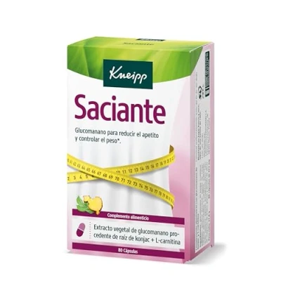 Imagen de Kneipp Saciante, Reducción del Apetito y Control de Peso, Glucomanano Konjac, Salud Cardiovascular, Colesterol, 80 Cápsulas