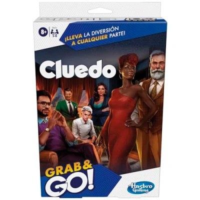 Imagen de Hasbro Gaming Cluedo Grab and Go Juego portátil para 3 a 6 Jugadores Infantil Viajes