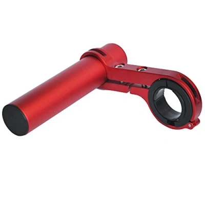 Imagen de UPANBIKE bicicleta Manillar Extensor Aleación de aluminio Abrazadera Para velocímetro luz(una abrazadera/10cm,rojo)