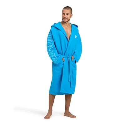 Imagen de arena Zeal Plus Albornoz de Microfibra para Hombre y Mujer, con Capucha Bolsillos, Unisex Secado Rápido, Cómodo Ligero