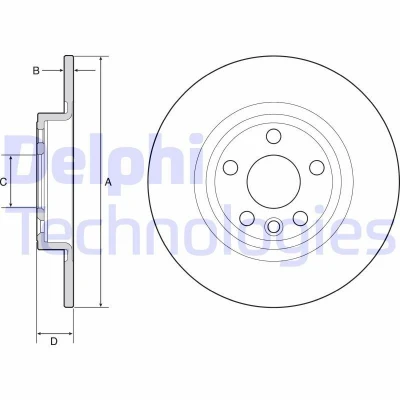 Imagen de DELPHI BG4930C Disco de freno 300 10 5 macizo revestido sin procesar cojinete rueda, anillo sensor ABS LAND ROVER: Discovery Sport