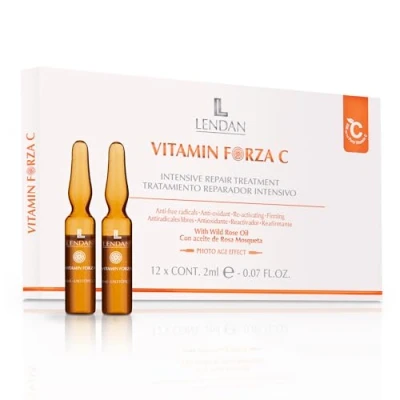 Imagen de LENDAN Ampollas Vitamina C 12 x 2 ml Tratamiento Reparador Intensivo Promueve la Formación de Colágeno Retrasa el Envejecimiento Aporta Luminosidad a Piel