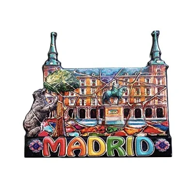 Imagen de 3D Madrid España Refrigerador Imán de Nevera Recuerdos Turísticos Pegatinas Magnéticas Hechas A Mano Inicio Cocina Decoración Regalo Viaje