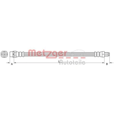Imagen de METZGER 4110996 Latiguillos de Freno 528 MINI: Hatchback, Cabrio