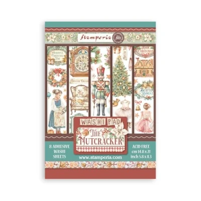 Imagen de Stamperia Washi Pad for Scrapbooks, Albums, Cards, Bullet Journals, and More, Translúcido, Easy to Cut, Acid Free, Perfect Hobbies, Crafts, Gifting (The Nutcracker) (A5) (8 hojas)