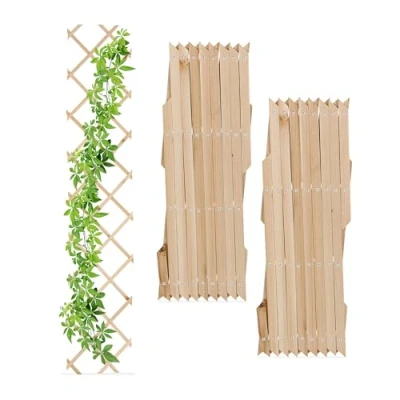 Imagen de Relaxdays 3 Soportes Trepadoras de Reja, Guías Plantas Enredaderas Plegables, 180 cm, Jardín, Balcón, Madera, Natural, x 30 1.5 cm