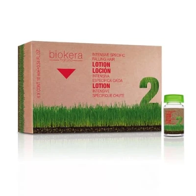 Imagen de SALERM Ampollas Loción Intensiva Específica Caída Biokera Natura 6 x 10 ml Tratamiento Anticaída Cabello Mujer y Hombre con Ginseng Ginkgo Biloba Estimula Normaliza el Crecimiento