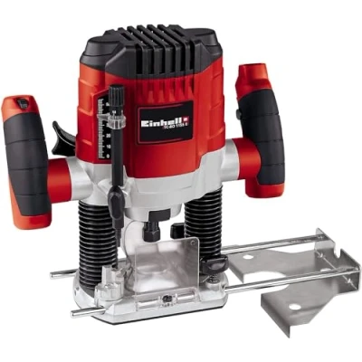 Imagen de Einhell Fresadora eléctrica de cable TC RO 1155 E. 230 V, 1100 W, 4,7 Amperios, Ø 6 y 8 mm, control velocidad, tope paralelo, adaptador aspiración, incluidos accesorios