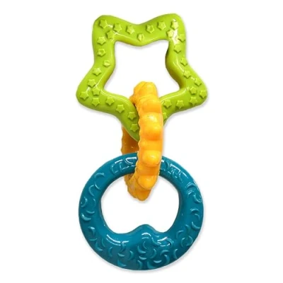 Imagen de Nylabone Juguete masticable en Forma de Hueso para la higiene Dental Perros con mordida agresiva, Textura, Mezcla sabores, Cachorros hasta 11 Kilos 119 g