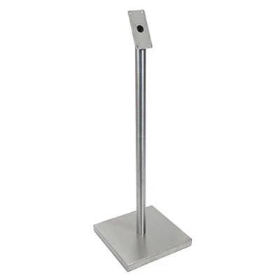 Imagen de SECURIT Post + Base Set para Pantallas de información Acero inoxidable 125x40cm, Metal, Metalizado, 127 cm