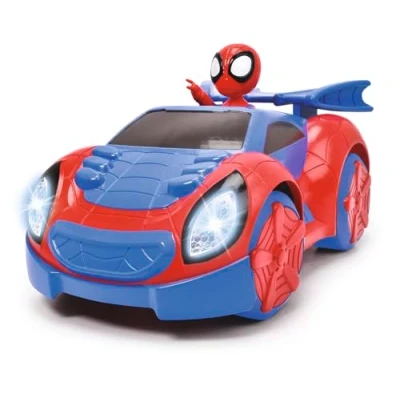 Imagen de Jada Vehículo Radio Control Spidey Web Racer con Figura de Spidey, Escala 1:18, Color Rojo (203225000)