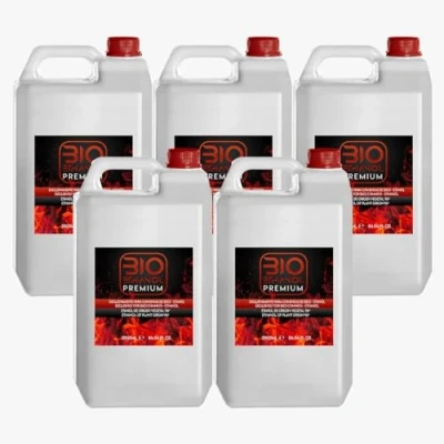 Imagen de 5 x 2,5 litros Garrafa Bioetanol Premium para chimeneas Etanol Origen Vegetal
