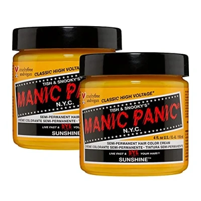 Imagen de Manic Panic Sunshine Classic Creme, Vegan, Cruelty Free, Yellow Semi Permanent Hair Dye 3 x 118ml