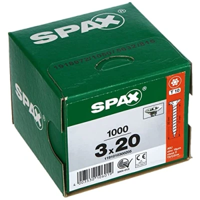 Imagen de Spax 0/1049/001/3,0/20/ /01 Tornillo para Yeso, Blank verzinkt, 3x20mm