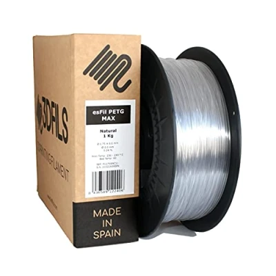 Imagen de 3DFILS Filamento PETG Natural para impresión 3D (1,75 mm / 1 Kg, Natural)