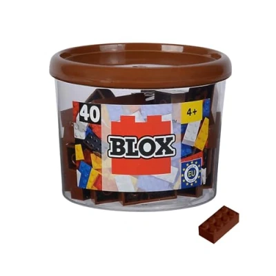 Imagen de Blox Juego de 40 Bloques construcción para niños a Partir 3 años, 8 Unidades, en Lata, Totalmente compatibles con Muchos Otros Fabricantes