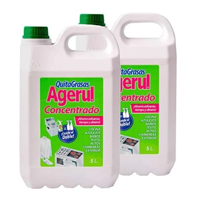 Imagen de Agerul. Quitagrasas concentrado garrafa 5L. Caja 2 garrafas. Especial cocinas, azulejos, baños y textil