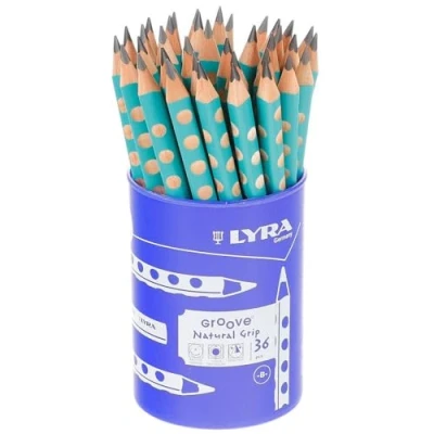 Imagen de LYRA Groove Grafito B Lacado Turquesa, Lápices de colores Bote 36 unidades