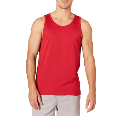 Imagen de Amazon Essentials Camiseta de Tirantes Ajuste Entallado Hombre, Rojo, S