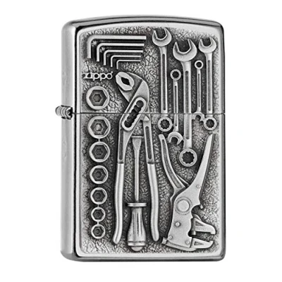 Imagen de ZIPPO 2007114 Mechero de tormenta, Caja Herramientas, Emblema Adjunto, StreetChrome, Recargable, Regalo