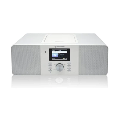 Imagen de Roadstar IR 540D+BT/WH Microcadena Radio Internet Wi Fi y Digital Dab+/ FM, Reproductor CD MP3, Bluetooth, USB para Carga Rápida, AUX IN, Mando a Distancia, Conexión Auriculares, Blanco