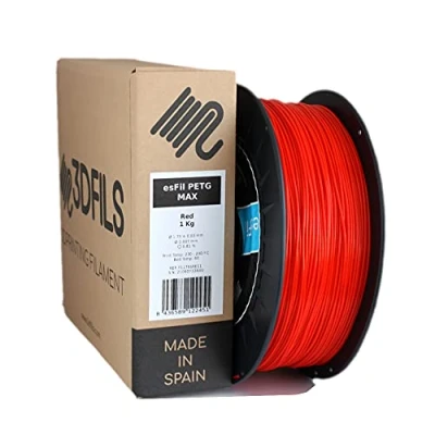 Imagen de 3DFILS Filamento PETG Rojo para impresión 3D (1,75 mm / 1 Kg, Rojo)