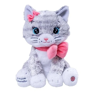 Imagen de Pioupiou et Marveilles Peluche Bigote Mi Gato Luminoso y Musical Suave Melodie luz Relajante para Ayudar al bebé a quedarse Dormido 28 cm Desde el Nacimiento 16515