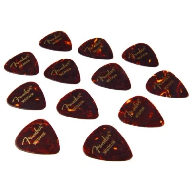 Imagen de Púas Fender Tortoise Shell Medianas Paquete de 12