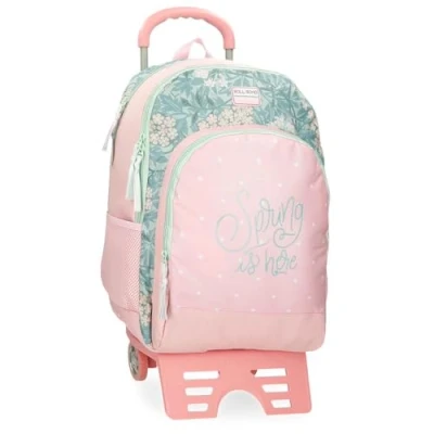Imagen de ROLL ROAD Spring is here Mochila Escolar con Carro Rosa 33x44x17 cms Poliéster 24,68L