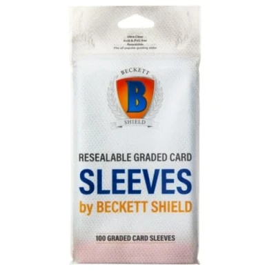 Imagen de Beckett Shield fundas para tarjetas de tamaño estándar, graduadas resellables, 100 unidades, las MTG son suaves y resistentes, compatibles con Pokemon,