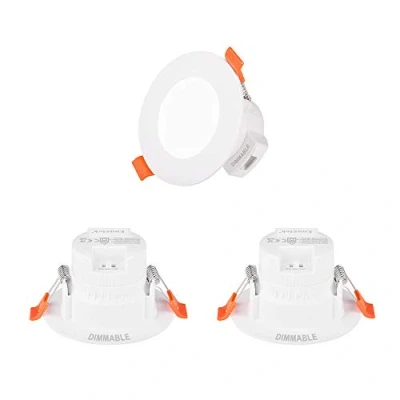 Imagen de ENUOTEK Lamparas Plafon LED Focos Downlight Empotrables de Techo Regulables Pequeños 5W IP44 Baño Cocina Color Luz Ajustable Agujero Diámetro 65 80MM Lot 3