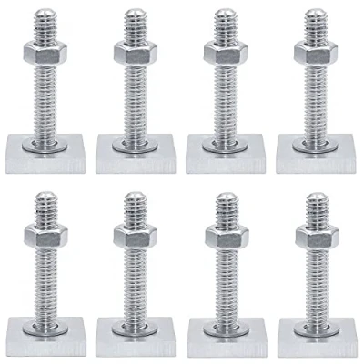 Imagen de Nuyoah Tornillos Baca Adaptador de Pista en T Tornillo M6 20 x mm Track Adapter 8pz con Tuercas y Arandelas para Ranura Caja Techo el Portabicicletas (8)