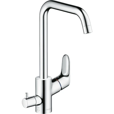 Imagen de Hansgrohe 31823000 Focus grifo monomando de cocina 260 con llave paso, cromo